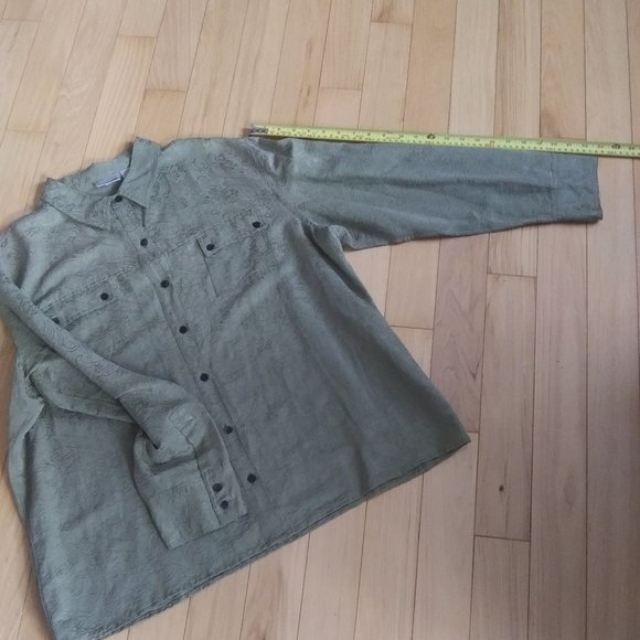 Chico's button down silk and linen blouse chico size 3 - Picture 10 of 11